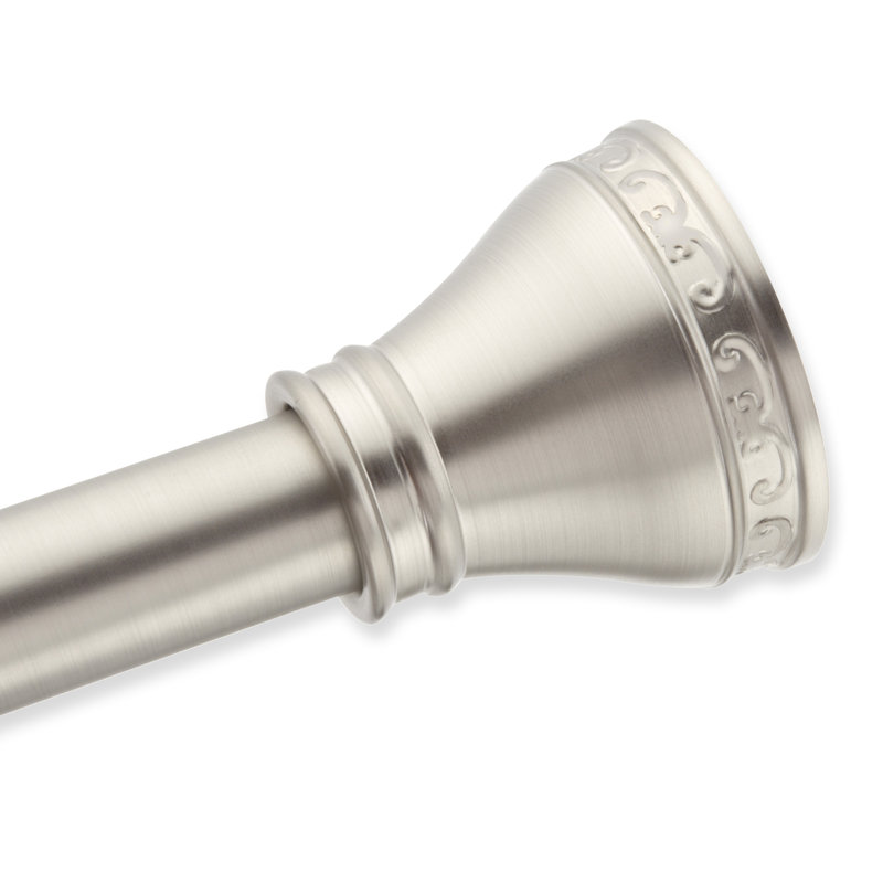 Elegant Home Fashions 72" Adjustable Straight Tension Shower Curtain